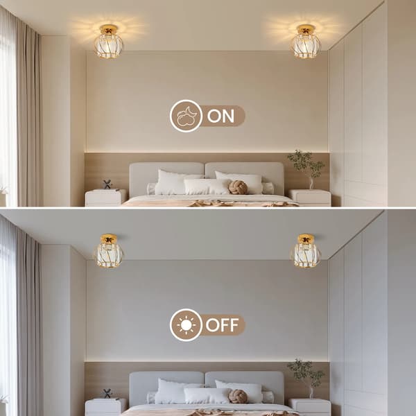 Krona, Modern Kristalldesign, Lätt Installation,Guld, M