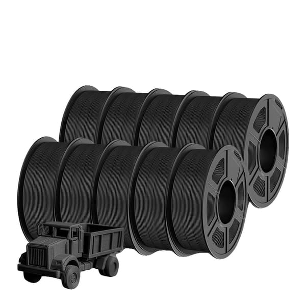 3D-printer filament, høj hastighed, mat finish,PLACS Sort 10Ruller