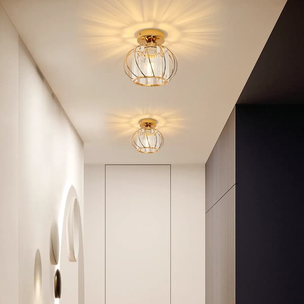 Krona, Modern Kristalldesign, Lätt Installation,Guld, M