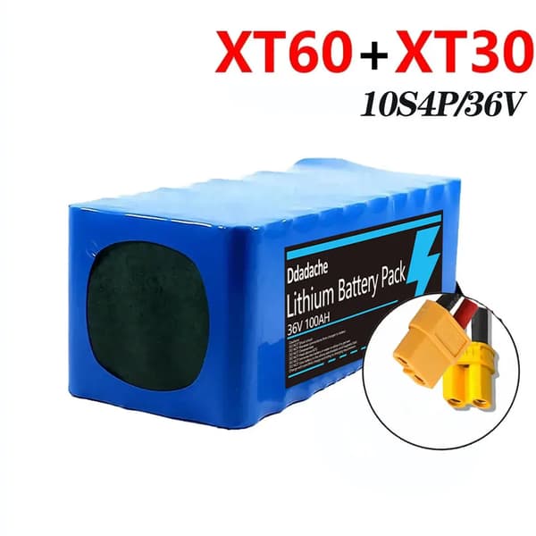 Litiumioniakku, 100Ah kapasiteetti, BMS-suojaus,XT60-XT30