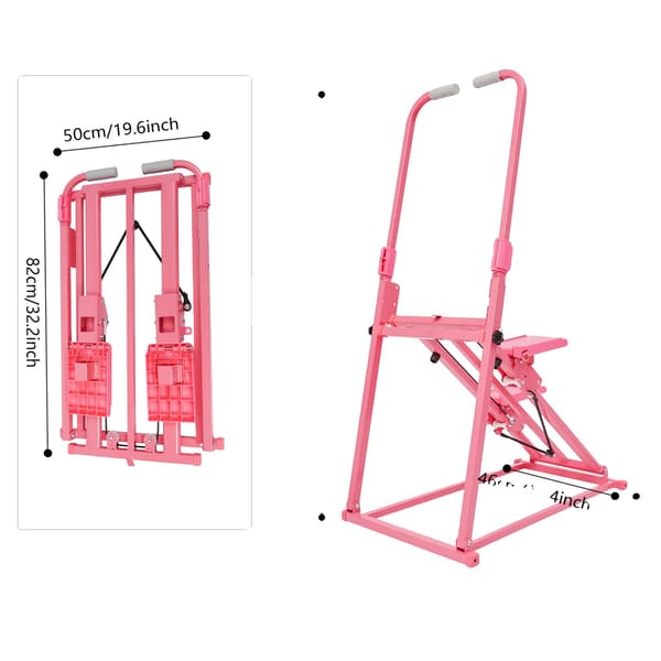 Trappsteg, Fällbar Design, Justerbart Motstånd,Rosa
