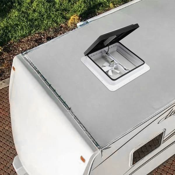 Takventilationsfönster, Lättviktsdesign, Myggnät ingår,Svart