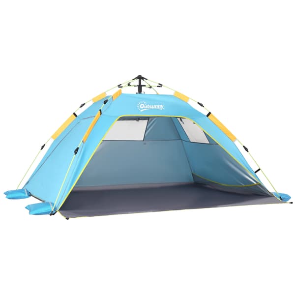 Strandtält, Pop-Up Design, UV-Skydd, Blå