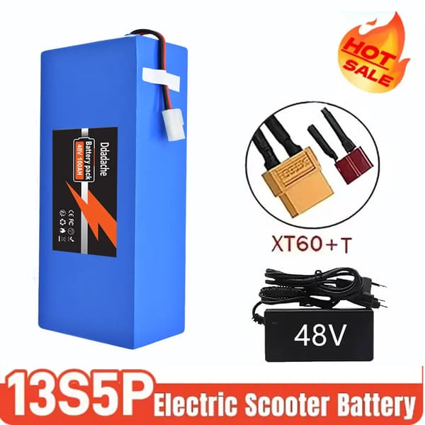 Batteripakke, 48V Lithium, 100Ah Kapacitet,XT60-T oplader