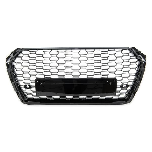 Gitter, Glans Sort Honningkombination Design, Passer til Audi A4 B9 2015-2019,sort