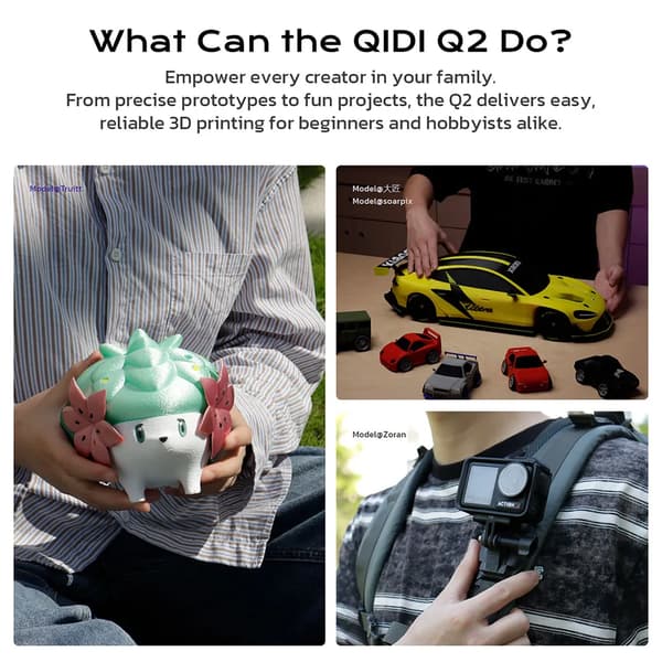 3D-printer, automatisk nivellering, kompatibilitet med flere materialer,QIDI Q2C