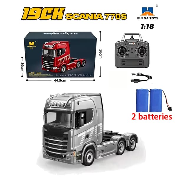RC Bil, Legeringskonstruktion, 25m Fjärrkontroll Räckvidd, Grå-2 batterier