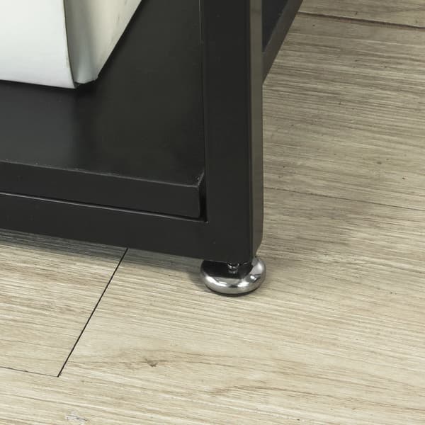 Sidebord, 3 Hylder, Moderne Design,sort
