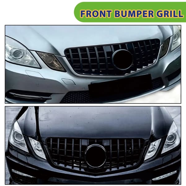 Frontbumpergrill, GTR-stil, holdbart ABS-plastik,Glans Sort