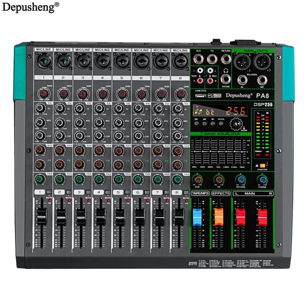 Lydmixer, 16 Kanaler, Bluetooth-forbindelse,PA8
