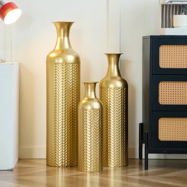 Golvvas, Hög Dekorativ Design, Metallkonstruktion,Guld