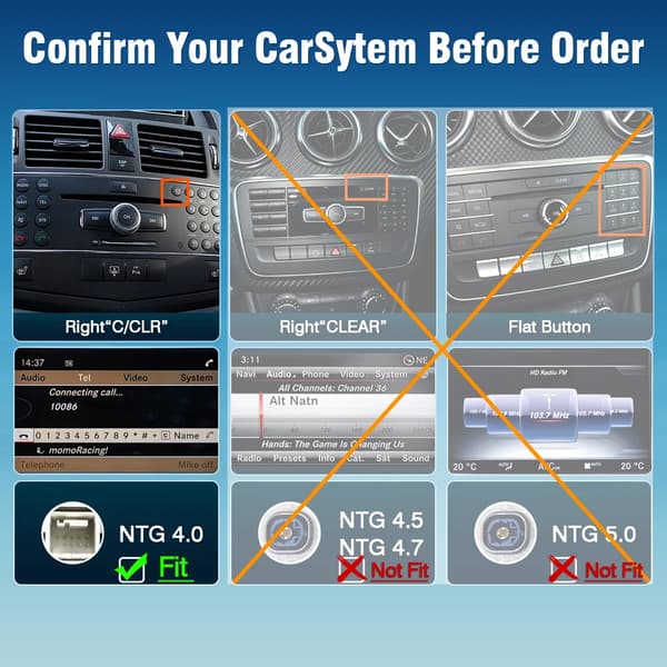 Trådløs CarPlay Decoder, Android Auto Integration, Højkvalitets Lydsupport,FOR NTG4.0 Benz