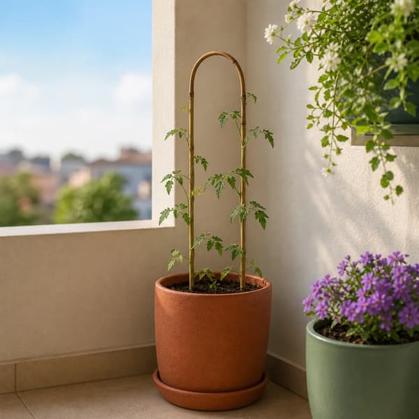 Bambu Växtstöd, 75x15 cm, Lätt, Hållbart, Miljövänligt, Idealiskt för Klätterväxter