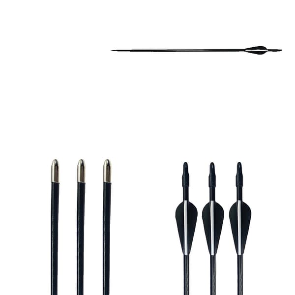Pile, Holdbart Kompositmateriale, Metalspidser,12pcs