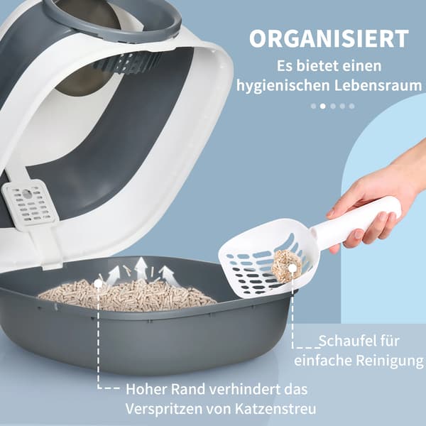 Kattebakke, Nem at Rengøre, Lukkede Design,GRÅ