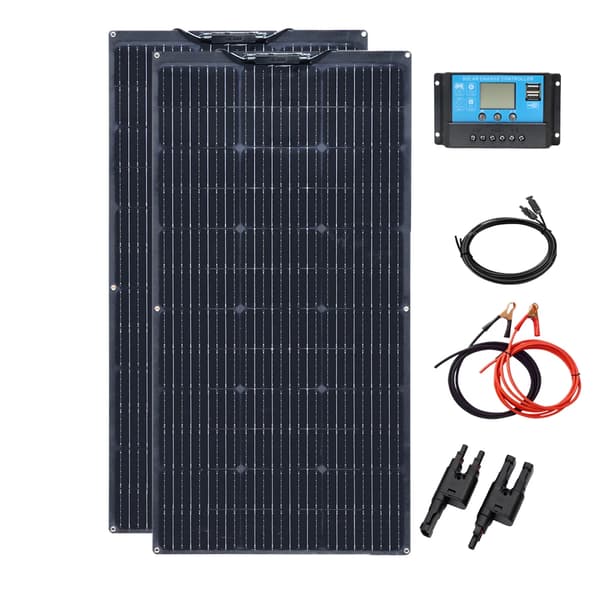 Solpanelssats, 200W högeffektiva, flexibla fotovoltaiska paneler, 200W Solpanel Kit