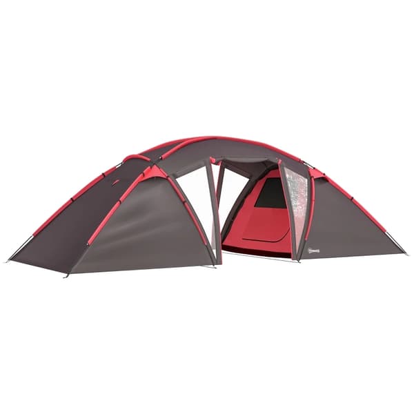 Tunnelcampingstält, Rymlig design, Väderbeständig,MÖRKT GRÅ