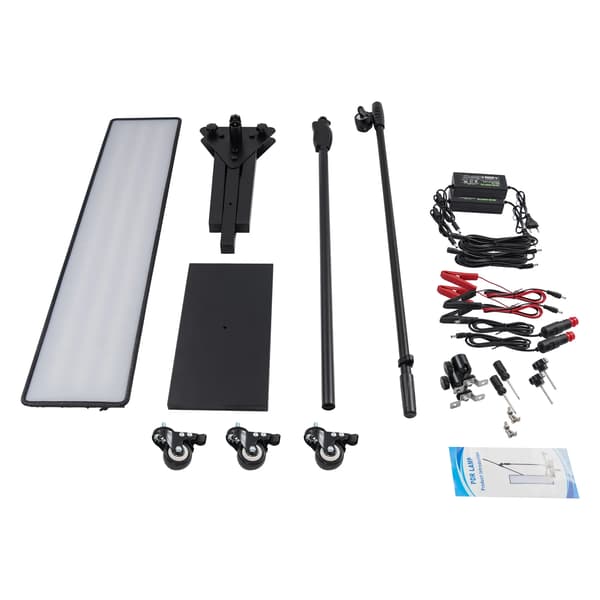 LED Inspektionslys, Justerbar Stativ, 360° Rotation,sort