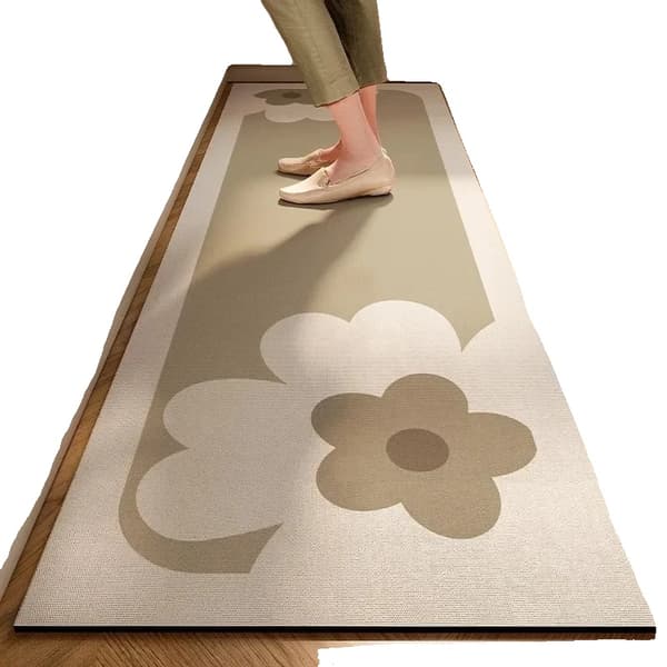 Diatomit Gulvmåtte, Meget Absorberende, Skridsikker Design,D, 60x90cm