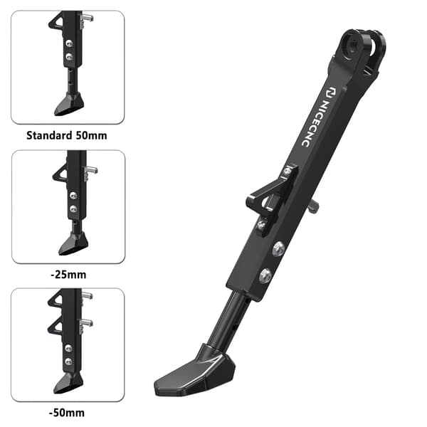 Motorcykel Kickstand, Højdejusterbar, Robust Konstruktion,Sort