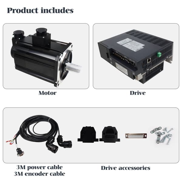 AC Servo Motor, Høj Moment, Optisk Encoder Support,Ingen bremsekit
