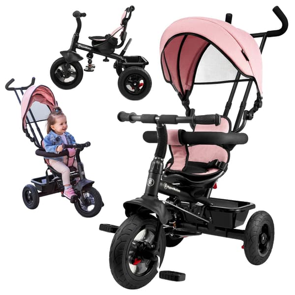 Trehjulig cykel, 4-i-1 mångsidighet, säkerhetsfunktioner,Rosa