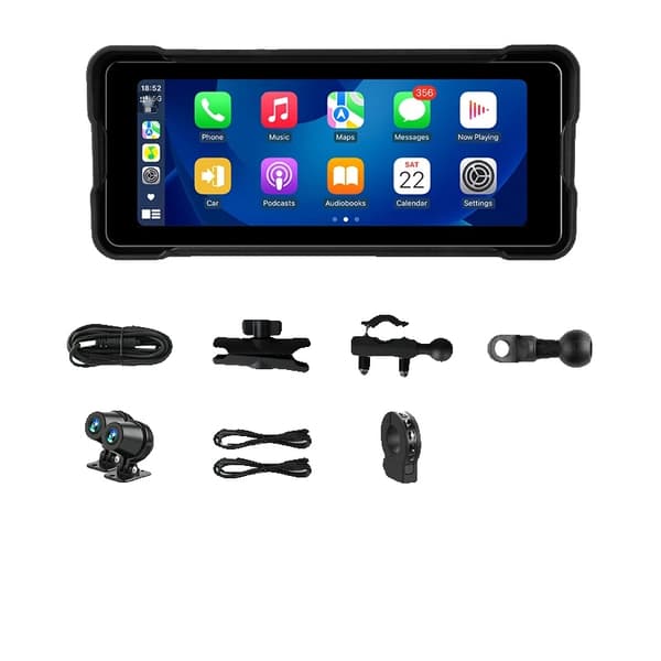 Digitalt Dashboard, Trådløs CarPlay, Android Auto Support,6.86 tommer 2K DVR-GPS