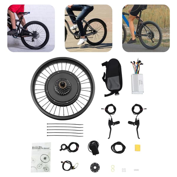 Ebike Modifieringskit, 48V Motor, Skivbroms,svart