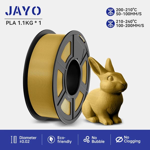 3D-skrivarfilament, PLA-material, 1,75 mm diameter,PLA TP Guld-1.1KG