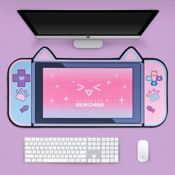 Gaming Musemåtte, Kawaii Design, Tykkere for Komfort,Kat stor musemåtte