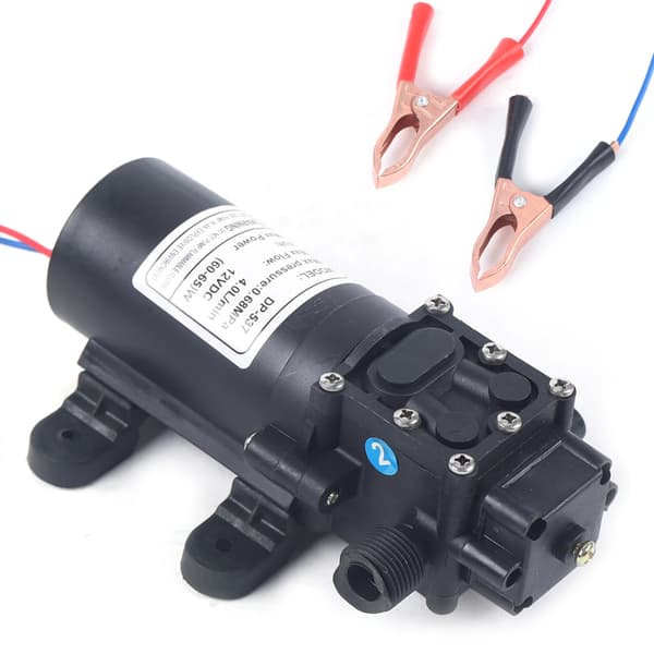 Vattenpump, Membrandesign, Högtrycksprestanda,svart, 12V, EU