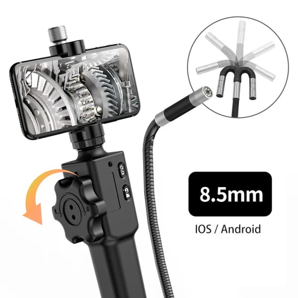 Borescope, HD 1080P, IP67 Vattentät Prober,8.5MM IOS Android, 1m-a