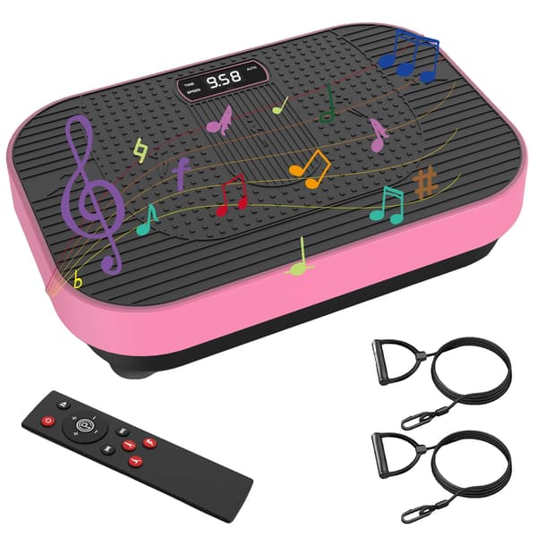 Vibrationsplatform, Justerbar Hastighed, Flere Programmer,Pink - ABS-Gummi-Stål (Q235)