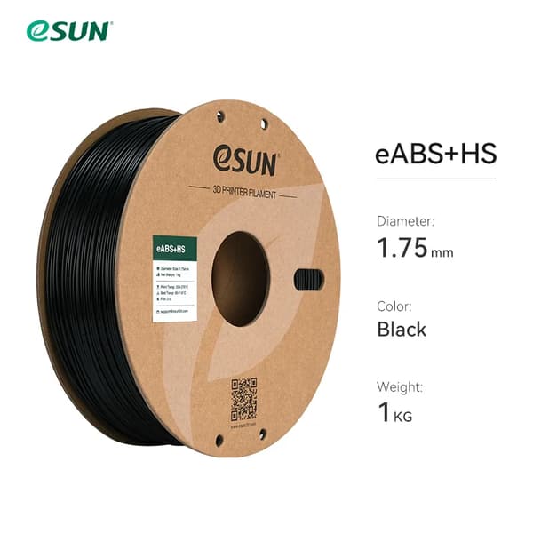 3D-printer filament, højhastighed, forbedret holdbarhed,Sort