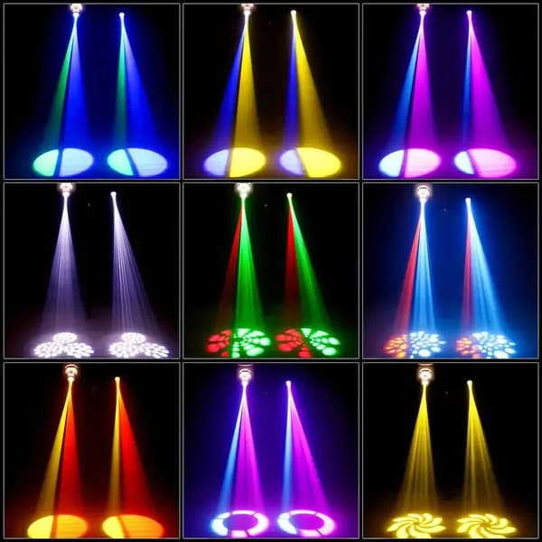 Bevægelseshovedlys, 80W Effekt, 8 Mønsterprojektion,80W 4PCS