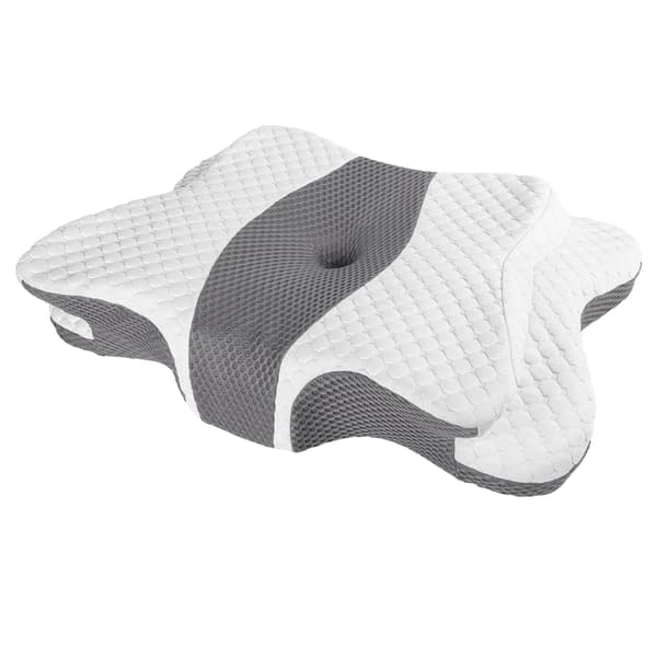 Minneskumkudde, Ergonomisk Design, Nackstöd,som visas, Ljusgrå