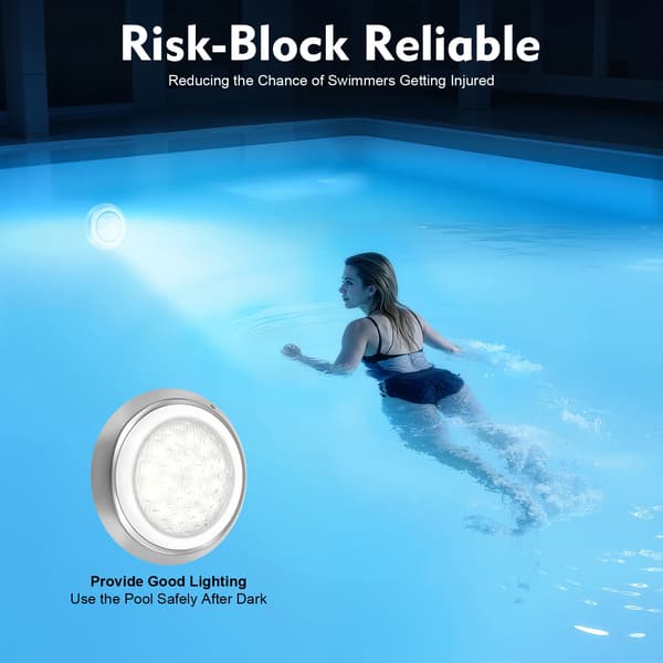 Underwater Pool Light, RGB, Fjärrkontroll,Silver