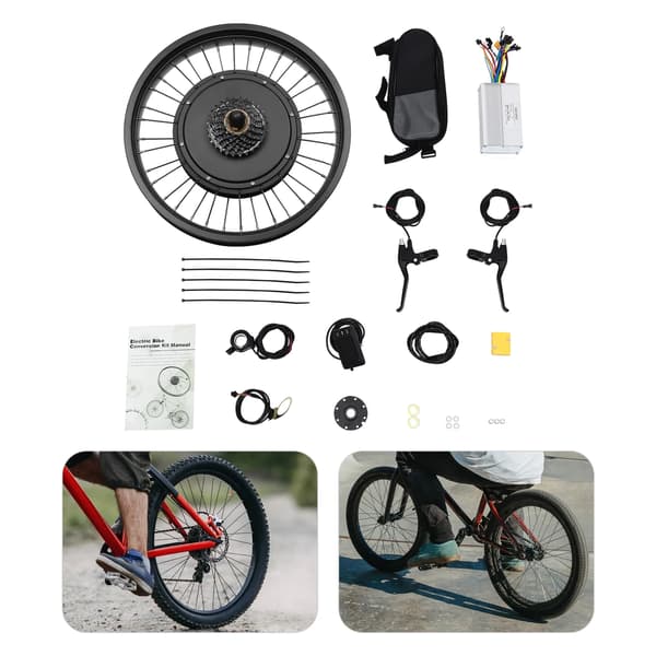 Ebike Modifieringskit, 48V Motor, Skivbroms,svart