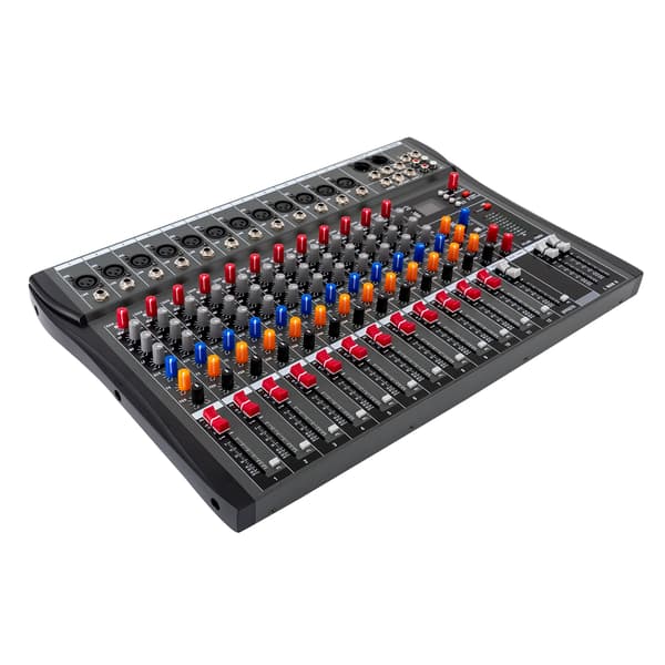 Lydmixer, 12-kanals, Bluetooth-forbindelse,sort