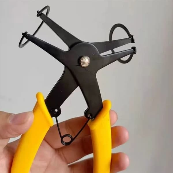 Cirkelskruetang, Multifunktionelt Design, Holdbart Kulstofstål,gul-2