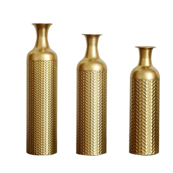 Golvvas, Hög Dekorativ Design, Metallkonstruktion,Guld