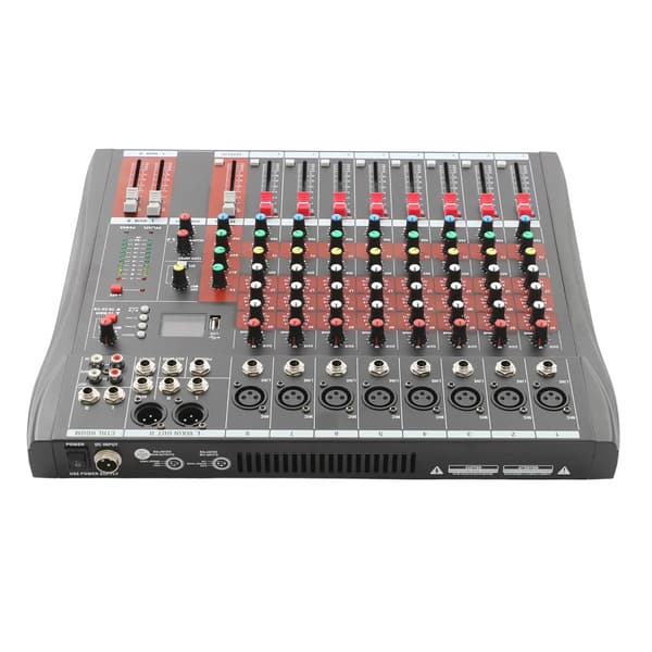 Lydmixer, 8-kanals indgang, Bluetooth- og USB-forbindelse,sort