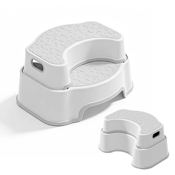 Toilet Squat Stool, Skridsikker Bund, Ergonomisk Design,GRÅ