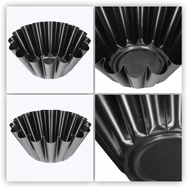 Mögel, Non-Stick Yta, Höga Kanter,Silver