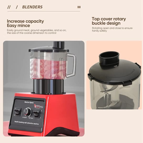 Blender, Multifunktionel, Højtydende Motor,EU stik