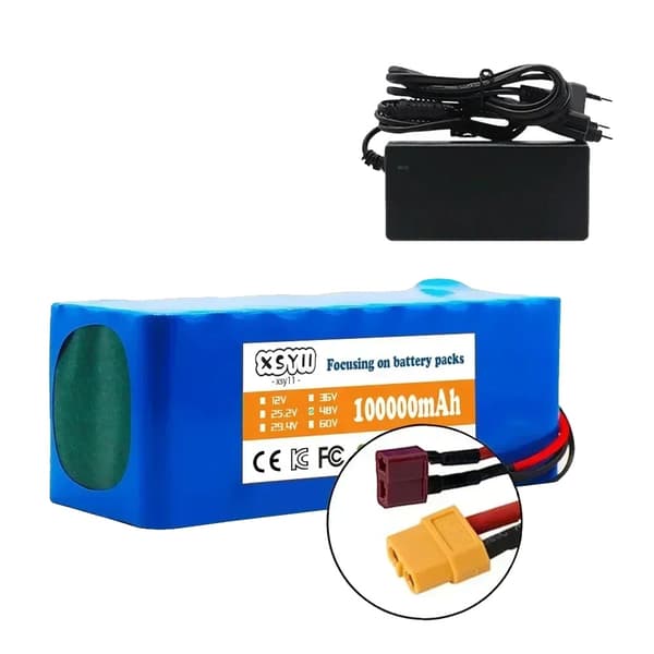Litiumjonbatteripack, 100Ah kapacitet, inbyggt skydd,Guld
