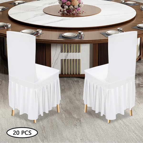 Stolsöverdrag, Hållbart Material, Elegant Design, VIT