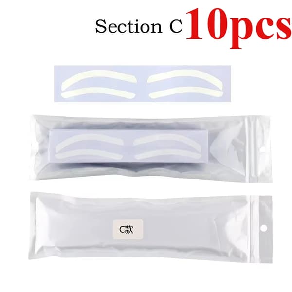 Øjenbrynsskabeloner, Engangsdesign, Nem Anvendelse,C 10Pcs