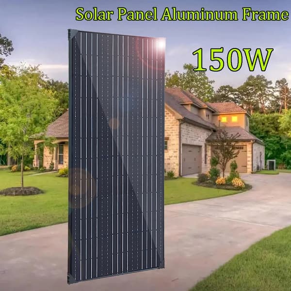 Solpanel, Hög Effektivitet, Mångsidig Kompatibilitet,150w svart ram A