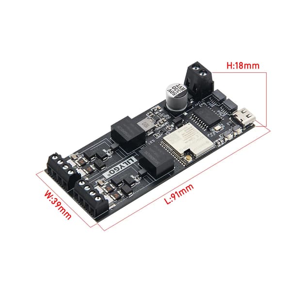 Udviklingskort, ESP32-S3 Chipset, Trådløs Forbindelse,T-2CAN, 2 x DÅS